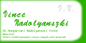 vince nadolyanszki business card